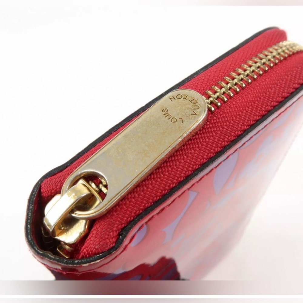 Louis Vuitton Limited Edition Monogram Vernis Rose-Indien Red/Purple Wallet - Picture 6 of 11